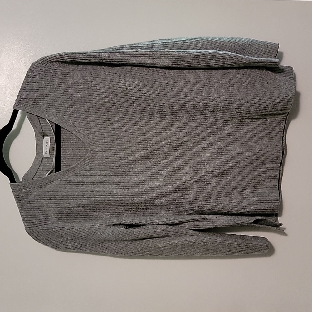 EUC Large Grey Calvin Klein Knitted Sweater